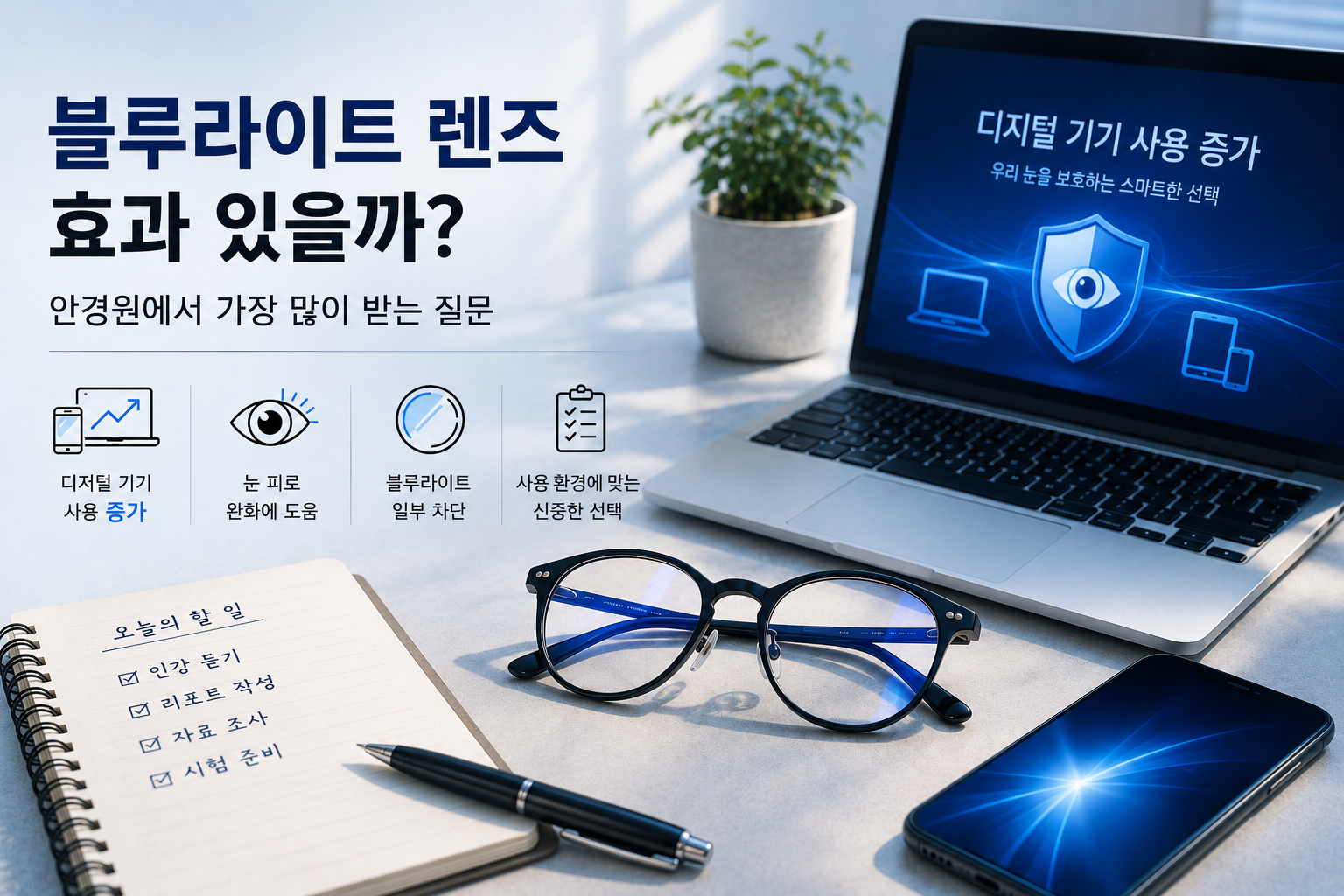 블루라이트 렌즈 효과 있을까? 안경원에서 가장 많이 받는 질문