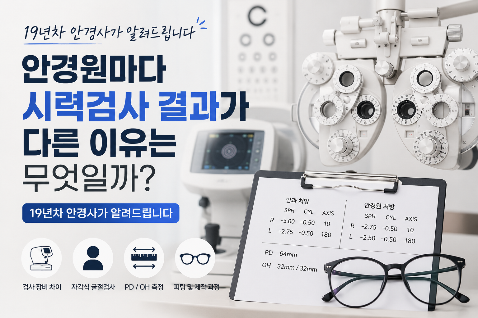 안경원마다 시력검사 결과가 다른 이유는 무엇일까? 19년차 안경사가 알려드립니다