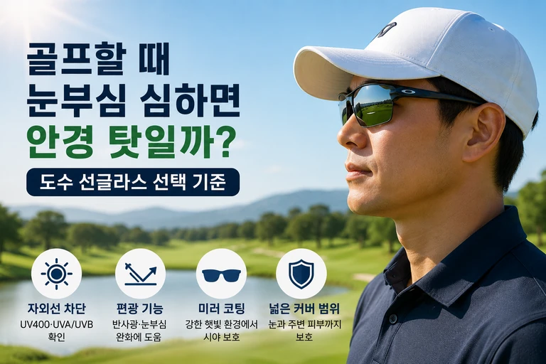 평소 안경은 괜찮았는데 골프장에서는 공이 잘 보이지 않았습니다